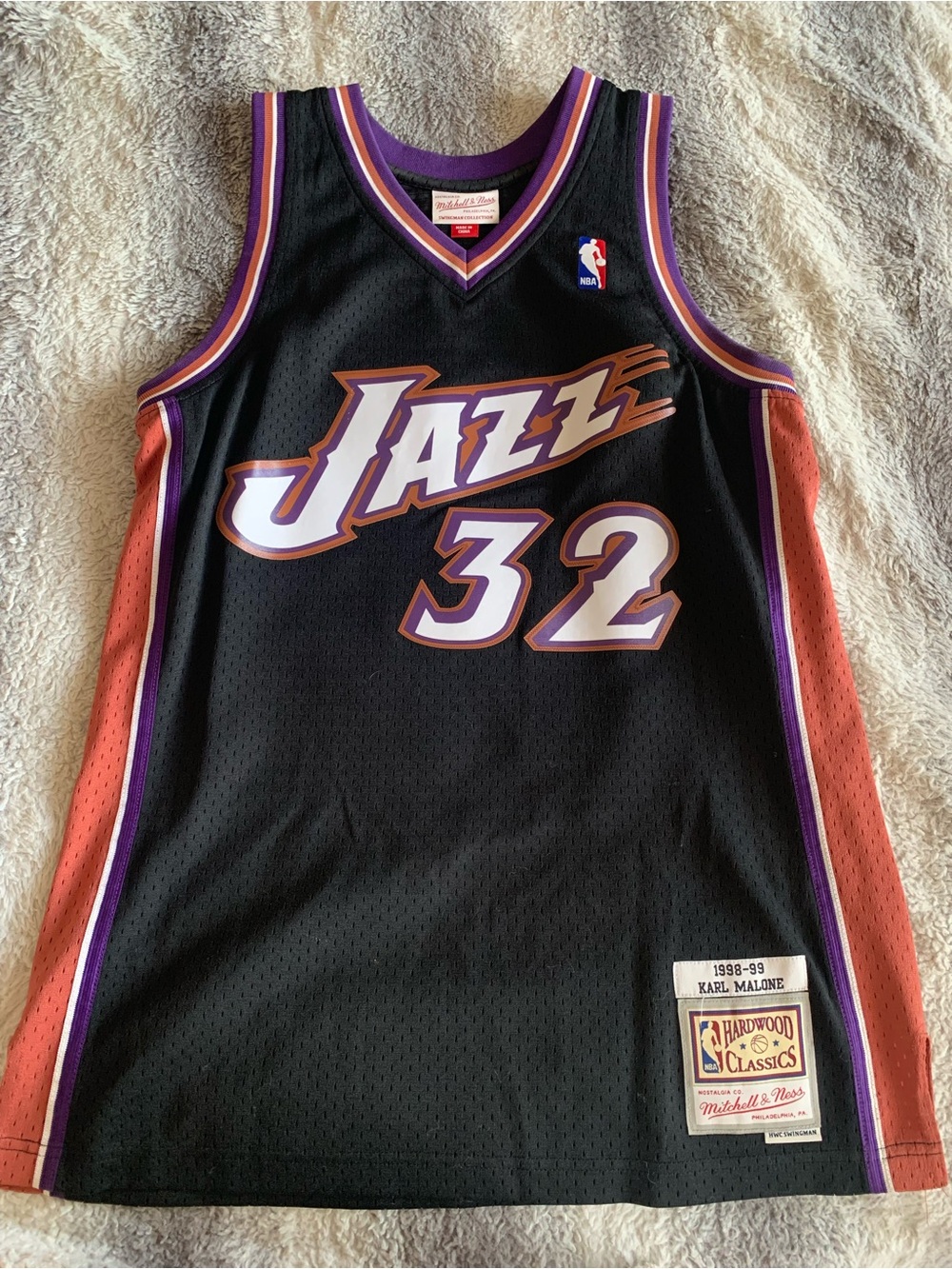 Utah Jazz #32 Karl Malone Hardwood Classics Jersey